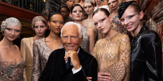Armani Privé İlkbahar 2025 Defilesinden, Giorgio Armani ve Modeller