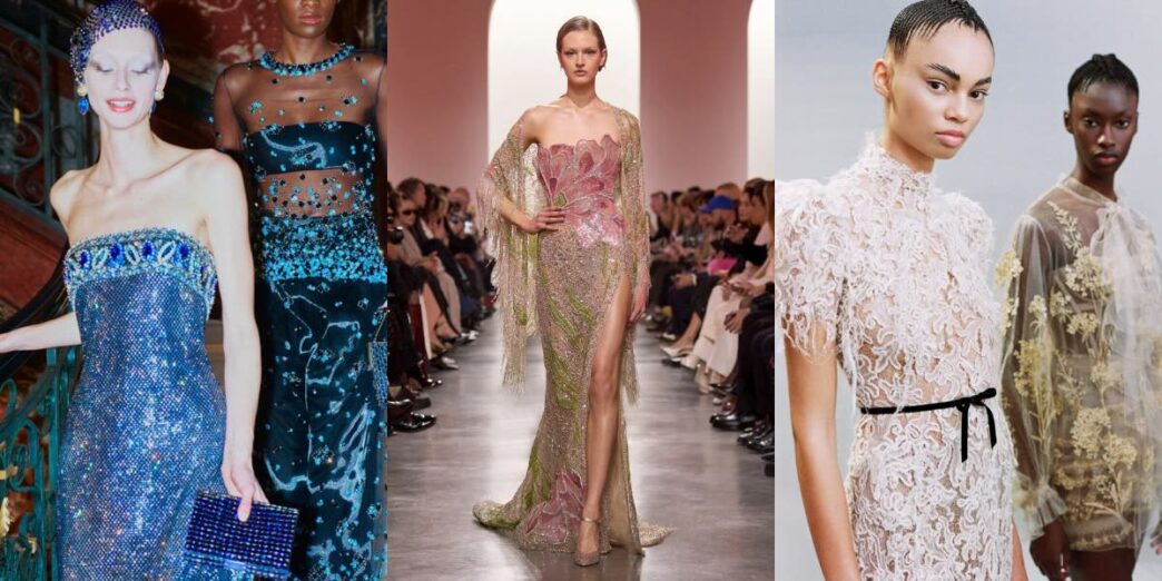 Soldan Sağa: Armani Privé, Elie Saab, Dior Haute Couture İlkbahar 2025