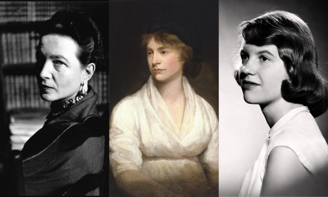 Sırasıyla: Simone de Beauvoir, Mary Wollstonecraft, Sylvia Plath