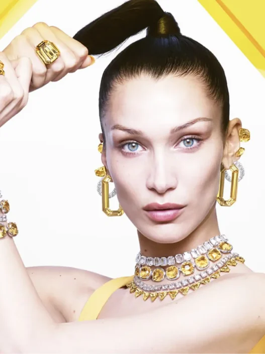 Swarovski Kampanya Çekiminden Bella Hadid. (Fotoğraf: Mert and Marcus)