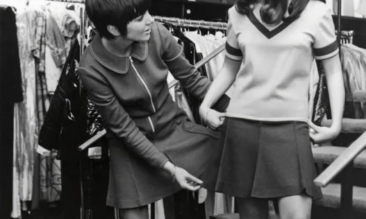 Mary Quant, model ile.