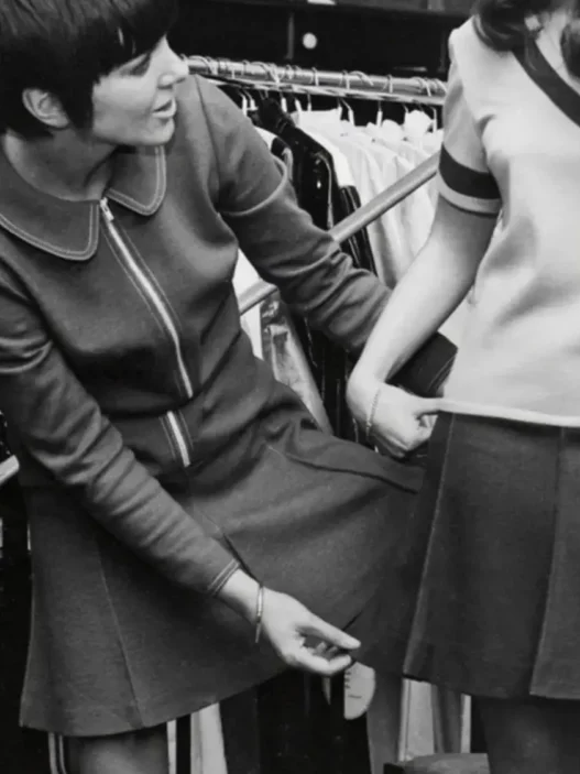 Mary Quant, model ile.